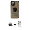 MARSİLYAN™- iPhone 12 Pro Kılıf Yörünge Çizgi - Şeffaf Uv Polymer Nano Ekran Koruyucu + Şeffaf Kamera Lens Koruma Cam