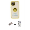 MARSİLYAN™- iPhone 12 Pro Kılıf Yörünge Çizgi - Şeffaf Uv Polymer Nano Ekran Koruyucu + Shine Kamera Lens Koruma Cam - SABE