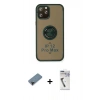 MARSİLYAN™- iPhone 12 Pro Kılıf Yörünge Çizgi - Şeffaf Uv Polymer Nano Ekran Koruyucu + Shine Kamera Lens Koruma Cam - SH