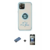 MARSİLYAN™- iPhone 12 Pro Kılıf Yörünge Çizgi - Siyah 34D Hayalet Izgaralı Cam + Shine Kamera Lens Koruma Cam - GD