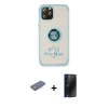 MARSİLYAN™- iPhone 12 Pro Kılıf Yörünge Çizgi - Siyah 3D Antistatik Hayalet Cam Ekran Koruyucu + Renkli Kamera Lens Koruma Cam - PE