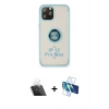 MARSİLYAN™- iPhone 12 Pro Kılıf Yörünge Çizgi - Siyah 3D Antistatik Seramik Nano Ekran Koruyucu + Kamera Lens Koruma Cam - SF