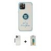 MARSİLYAN™- iPhone 12 Pro Kılıf Yörünge Çizgi - Siyah Polymer Nano Ekran Koruyucu + Shine Kamera Lens - MI