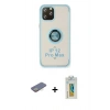MARSİLYAN™- iPhone 12 Pro Kılıf Yörünge Çizgi - Siyah Polymer Nano Ekran Koruyucu + Renkli Kamera Lens Koruma Cam - SI