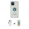 MARSİLYAN™- iPhone 12 Pro Kılıf Yörünge Çizgi - Siyah Polymer Nano Ekran Koruyucu + Shine Kamera Lens - GS