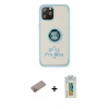 MARSİLYAN™- iPhone 12 Pro Kılıf Yörünge Çizgi - Siyah Polymer Nano Ekran Koruyucu + Shine Kamera Lens Koruma Cam - SABE