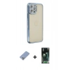 MARSİLYAN™- iPhone 12 Pro Kılıf Yörünge Koleksiyonu - Şeffaf 360 Full Body Arka Koruyucu + Metal Kamera Lens Koruma Cam - KUYL