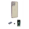 MARSİLYAN™- iPhone 12 Pro Kılıf Yörünge Koleksiyonu - Şeffaf 360 Full Body Arka Koruyucu + Renkli Kamera Lens Koruma Cam - MI