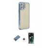 MARSİLYAN™- iPhone 12 Pro Kılıf Yörünge Koleksiyonu - Şeffaf 360 Full Body Arka Koruyucu + Shine Kamera Lens Koruma Cam - SH