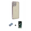 MARSİLYAN™- iPhone 12 Pro Kılıf Yörünge Koleksiyonu - Şeffaf 360 Full Body Arka Koruyucu + Shine Kamera Lens Koruma Cam - PE