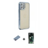 MARSİLYAN™- iPhone 12 Pro Kılıf Yörünge Koleksiyonu - Şeffaf 360 Full Body Arka Koruyucu + Shine Kamera Lens Koruma Cam - PE