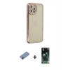 MARSİLYAN™- iPhone 12 Pro Kılıf Yörünge Koleksiyonu - Şeffaf 360 Full Body Arka Koruyucu + Shine Kamera Lens Koruma Cam - PE