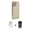 MARSİLYAN™- iPhone 12 Pro Kılıf Yörünge Koleksiyonu - Siyah 360 Mat Full Body Arka Koruyucu + Shine Kamera Lens - GS