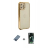 MARSİLYAN™- iPhone 12 Pro Kılıf Yörünge Koleksiyonu - Siyah 360 Mat Full Body Arka Koruyucu + Metal Kamera Lens Koruma Cam - MI