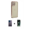 MARSİLYAN™- iPhone 12 Pro Kılıf Yörünge Koleksiyonu - Siyah 360 Mat Full Body Arka Koruyucu + Neon Fosforlu Kamera Lens - MI