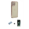 MARSİLYAN™- iPhone 12 Pro Kılıf Yörünge Koleksiyonu - Siyah 360 Mat Full Body Arka Koruyucu + Shine Kamera Lens Koruma Cam - MI