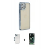 MARSİLYAN™- iPhone 12 Pro Kılıf Yörünge Koleksiyonu - Siyah 360 Mat Full Body Arka Koruyucu + Shine Kamera Lens - MI