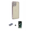 MARSİLYAN™- iPhone 12 Pro Kılıf Yörünge Koleksiyonu - Siyah 360 Mat Full Body Arka Koruyucu + Renkli Kamera Lens Koruma Cam - SI