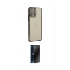 MARSİLYAN™- iPhone 12 Pro Kılıf Yörünge Koleksiyonu - Siyah 3D Antistatik Hayalet Cam Ekran Koruyucu