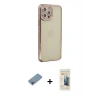 MARSİLYAN™- iPhone 12 Pro Kılıf Yörünge Koleksiyonu - Siyah 6D Mat Seramik Hayalet Nano Ekran Koruyucu + Shine Kamera Lens Koruma Cam - GI