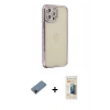 MARSİLYAN™- iPhone 12 Pro Kılıf Yörünge Koleksiyonu - Siyah 6D Mat Seramik Hayalet Nano Ekran Koruyucu + Shine Kamera Lens Koruma Cam - SH