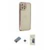 MARSİLYAN™- iPhone 12 Pro Kılıf Yörünge Koleksiyonu - Siyah 6D Mat Seramik Hayalet Nano Ekran Koruyucu + Shine Kamera Lens Koruma Cam - SH