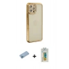 MARSİLYAN™- iPhone 12 Pro Kılıf Yörünge Koleksiyonu - Siyah Polymer Nano Ekran Koruyucu + Shine Kamera Lens Koruma Cam - MI