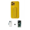 MARSİLYAN™- iPhone 12 Pro Kılıf Yörünge Yansıma - Şeffaf 360 Full Body Arka Koruyucu + Shine Kamera Lens - MI