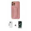 MARSİLYAN™- iPhone 12 Pro Kılıf Yörünge Yansıma - Şeffaf 360 Full Body Arka Koruyucu + Shine Kamera Lens - MI