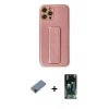 MARSİLYAN™- iPhone 12 Pro Kılıf Yörünge Yansıma - Şeffaf 360 Full Body Arka Koruyucu + Metal Kamera Lens Koruma Cam - KI
