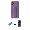 MARSİLYAN™- iPhone 12 Pro Kılıf Yörünge Yansıma - Şeffaf 360 Full Body Arka Koruyucu + Metal Kamera Lens Koruma Cam - KI