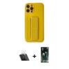MARSİLYAN™- iPhone 12 Pro Kılıf Yörünge Yansıma - Şeffaf 360 Full Body Arka Koruyucu + Kamera Lens Koruma Cam - SF