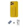 MARSİLYAN™- iPhone 12 Pro Kılıf Yörünge Yansıma - Şeffaf Uv Polymer Nano Ekran Koruyucu + Metal Kamera Lens Koruma Cam - AKYL