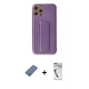 MARSİLYAN™- iPhone 12 Pro Kılıf Yörünge Yansıma - Şeffaf Uv Polymer Nano Ekran Koruyucu + Metal Kamera Lens Koruma Cam - AKYL