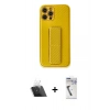 MARSİLYAN™- iPhone 12 Pro Kılıf Yörünge Yansıma - Şeffaf Uv Polymer Nano Ekran Koruyucu + Kamera Lens Koruma Cam - SF