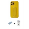 MARSİLYAN™- iPhone 12 Pro Kılıf Yörünge Yansıma - Şeffaf Uv Polymer Nano Ekran Koruyucu + Mavi Shine Kamera Lens Koruma Cam