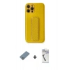 MARSİLYAN™- iPhone 12 Pro Kılıf Yörünge Yansıma - Şeffaf Uv Polymer Nano Ekran Koruyucu + Metal Kamera Lens Koruma Cam - GS