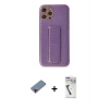 MARSİLYAN™- iPhone 12 Pro Kılıf Yörünge Yansıma - Şeffaf Uv Polymer Nano Ekran Koruyucu + Metal Kamera Lens Koruma Cam - KI