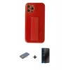 MARSİLYAN™- iPhone 12 Pro Kılıf Yörünge Yansıma - Siyah 3D Antistatik Hayalet Cam Ekran Koruyucu + Renkli Kamera Lens Koruma Cam - PE