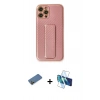 MARSİLYAN™- iPhone 12 Pro Kılıf Yörünge Yansıma - Siyah 3D Antistatik Seramik Nano Ekran Koruyucu + Shine Kamera Lens Koruma Cam - GD