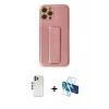 MARSİLYAN™- iPhone 12 Pro Kılıf Yörünge Yansıma - Siyah 3D Antistatik Seramik Nano Ekran Koruyucu + Shine Kamera Lens - GS