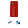 MARSİLYAN™- iPhone 12 Pro Kılıf Yörünge Yansıma - Siyah 3D Antistatik Seramik Nano Ekran Koruyucu + Shine Kamera Lens Koruma Cam - PE