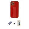 MARSİLYAN™- iPhone 12 Pro Kılıf Yörünge Yansıma - Siyah 6D Mat Seramik Hayalet Nano Ekran Koruyucu + Metal Kamera Lens Koruma Cam - GD