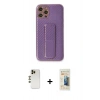 MARSİLYAN™- iPhone 12 Pro Kılıf Yörünge Yansıma - Siyah 6D Mat Seramik Hayalet Nano Ekran Koruyucu + Shine Kamera Lens - GD