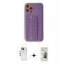 MARSİLYAN™- iPhone 12 Pro Kılıf Yörünge Yansıma - Siyah 6D Mat Seramik Hayalet Nano Ekran Koruyucu + Shine Kamera Lens - GS