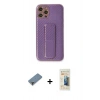 MARSİLYAN™- iPhone 12 Pro Kılıf Yörünge Yansıma - Siyah 6D Mat Seramik Hayalet Nano Ekran Koruyucu + Metal Kamera Lens Koruma Cam - MR