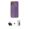 MARSİLYAN™- iPhone 12 Pro Kılıf Yörünge Yansıma - Siyah 6D Mat Seramik Hayalet Nano Ekran Koruyucu + Kamera Lens Koruma Cam - SF