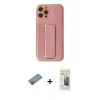 MARSİLYAN™- iPhone 12 Pro Kılıf Yörünge Yansıma - Siyah 6D Mat Seramik Hayalet Nano Ekran Koruyucu + Shine Kamera Lens Koruma Cam - PE