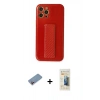 MARSİLYAN™- iPhone 12 Pro Kılıf Yörünge Yansıma - Siyah 6D Mat Seramik Hayalet Nano Ekran Koruyucu + Shine Kamera Lens Koruma Cam - PE