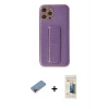 MARSİLYAN™- iPhone 12 Pro Kılıf Yörünge Yansıma - Siyah 6D Mat Seramik Hayalet Nano Ekran Koruyucu + Shine Kamera Lens Koruma Cam - PE